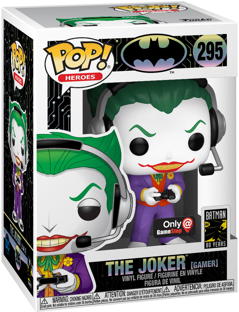 Funko POP The Joker VR Gamer édition CHASE - Lot Porte-clés + Pin's + Sticker