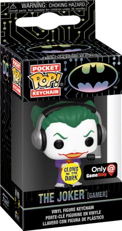 Figurine Funko Pop Batman [DC] Le Joker (Gamer) - Brillant dans le noir & Porte-clés