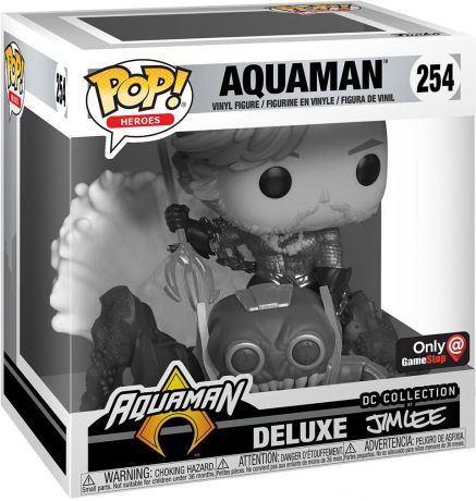 Figurine Funko Pop DC Super-Héros #254 Aquaman - Noir & Blanc