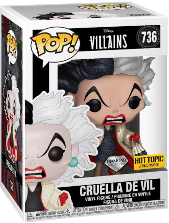 Figurine Funko Pop Les 101 Dalmatiens [Disney] #736 Cruella De Vil - Pailleté