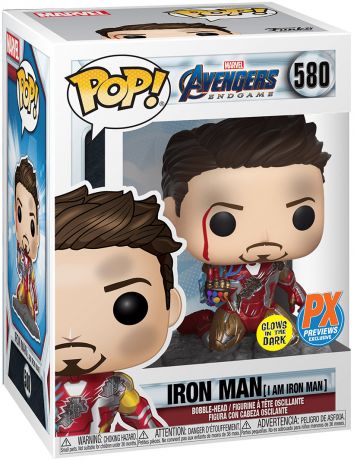 Figurine Funko Pop Avengers : Endgame [Marvel] #580 Iron Man (Je suis Iron Man) - Métallique & Brillant dans le noir