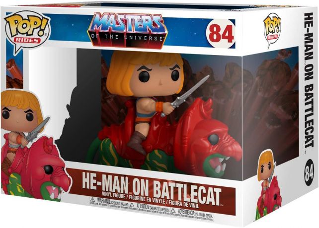 Figurine Funko Pop Les Maîtres de l'univers #84 Musclor sur Chat de Combat