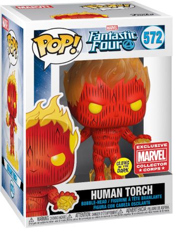 Figurine Funko Pop Les 4 Fantastiques [Marvel] #572 Torche humaine - Translucide & Brillant dans le noir