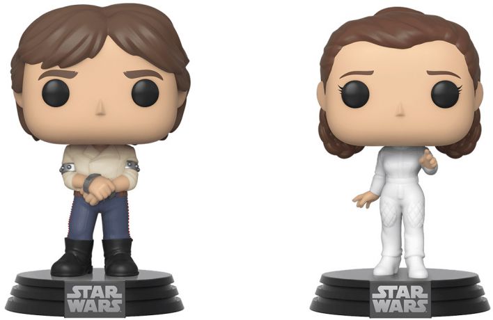 Figurine Funko Pop Star Wars 5 : L'Empire Contre-Attaque Han Solo & Princesse Leia - 2 pack