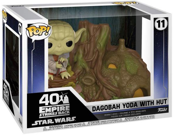 Figurine Funko Pop Star Wars 5 : L'Empire Contre-Attaque #11 Dagobah Yoda avec Cabane