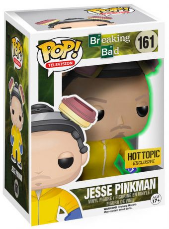 Figurine Funko Pop Breaking Bad #161 Jesse Pinkman - Combinaison Hazmat - Brille dans le noir
