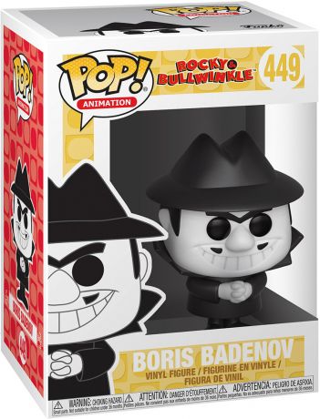 Figurine Funko Pop Rocky and Bullwinkle #449 Boris Badenov - Noir & Blanc