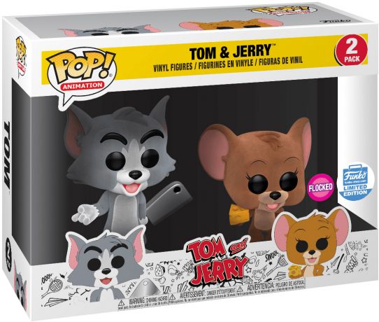 Figurine Pop Tom et Jerry pas cher : Tom&Jerry - Floqué - 2 Pack