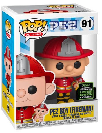 Figurine Funko Pop Icônes de Pub #91 Pez Boy (Pompier)