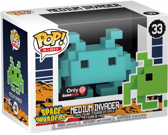 Figurine Funko Pop Space Invaders #33 Medium Invader Turquoise - 8-bit