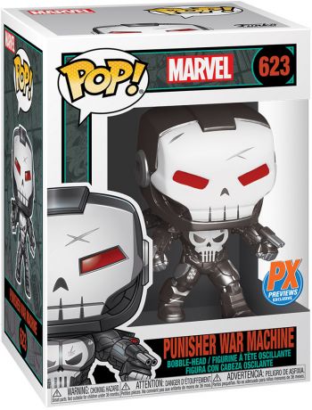 Figurine Funko Pop Marvel Comics #623 Punisher War Machine - Métallique