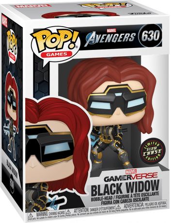 Figurine Funko Pop Avengers Gamerverse [Marvel] #630 Black Widow - Brillant dans le noir [Chase]