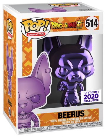 Figurine Funko Pop Dragon Ball Super #514 Beerus - Chromé Violet