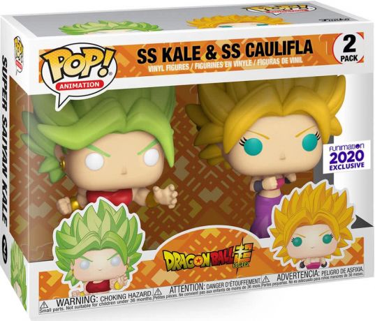 Figurine Funko Pop Dragon Ball Super Super Saiyan Kale & Super Saiyan Caulifla - 2 Pack