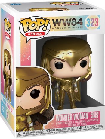 Figurine Funko Pop Wonder Woman 1984 - WW84 #323 Wonder Woman Armure en Or - Métallique