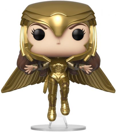 Figurine Funko Pop Wonder Woman 1984 - WW84 #324 Wonder Woman en Armure en Or en Vol - Métallique