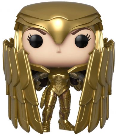 Figurine Funko Pop Wonder Woman 1984 - WW84 #329 Wonder Woman avec Bouclier et Armure en Or - Metallic