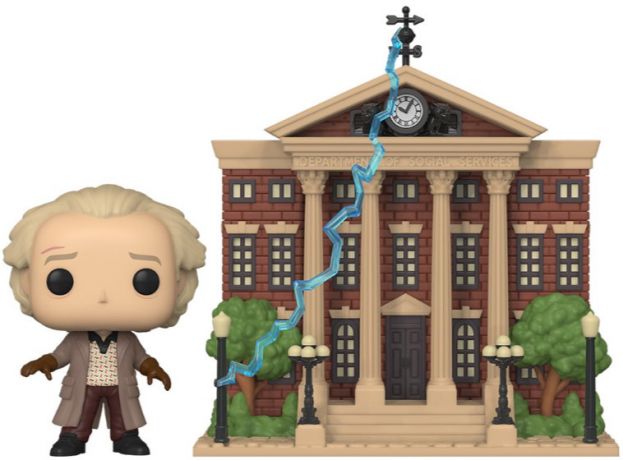 Figurine Funko Pop Retour vers le Futur #15 Doc avec Tour de l'Horloge