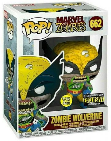 Figurine Funko Pop Marvel Zombies #662 Wolverine en Zombie - Brillant dans le noir