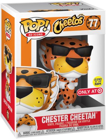 Figurine Funko Pop Icônes de Pub #77 Chester Cheetah - Brillant dans le noir