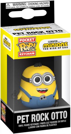 Figurine Funko Pop Les Minions 2 : Il était une fois Gru Pet Rock Otto - Porte-clés