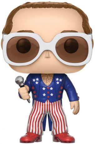 Figurine Funko Pop Elton John #63 Elton John Rouge, Blanc & Bleu