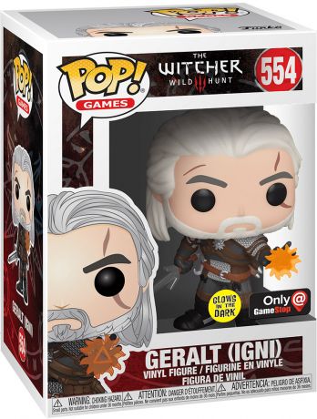 Figurine Funko Pop The Witcher 3: Wild Hunt #554 Geralt (IGNI) - Brillant dans le noir