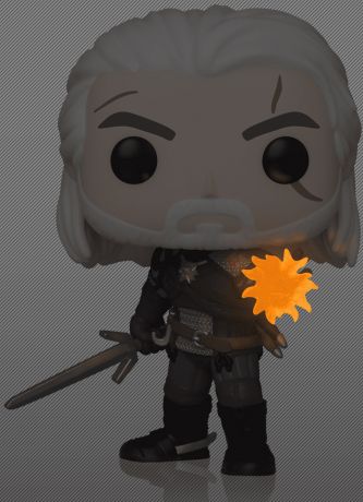 Figurine Funko Pop The Witcher 3: Wild Hunt #554 Geralt (IGNI) - Brillant dans le noir