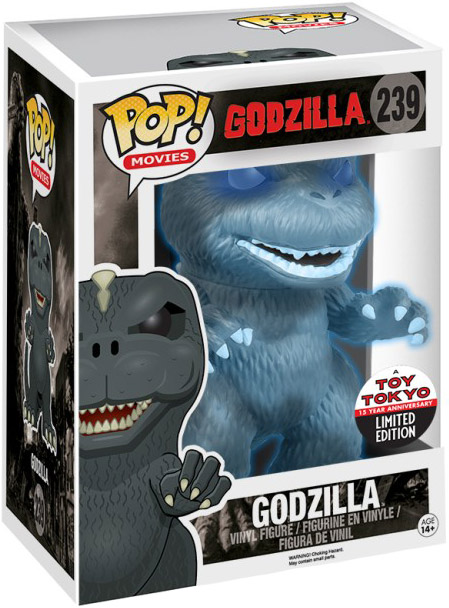 New Funko POP! GODZILLA 239 Toy Tokyo NYCC Exclusive GITD Glows In The Dark
