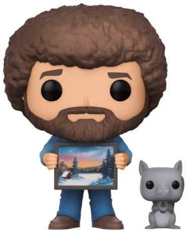 Figurine Funko Pop Bob Ross #560 Bob Ross et Pea Pod