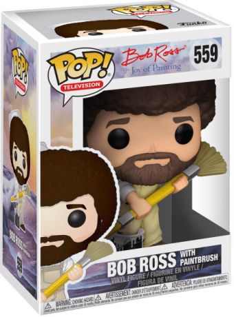 Figurine Funko Pop Bob Ross #559 Bob Ross avec Pinceau