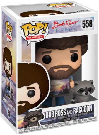 Figurine Funko Pop Bob Ross #558 Bob Ross avec Raton Laveur