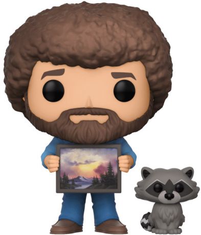 Figurine Funko Pop Bob Ross #558 Bob Ross avec Raton Laveur