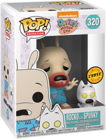 Figurine Funko Pop Rocko's Modern Life #320 Rocko avec Spunky [Chase]