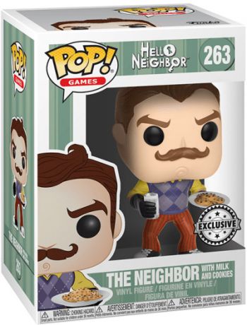 Figurine Funko Pop Hello Neighbor #263 Le Voisin avec Lait et Cookies