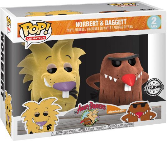 Figurine Funko Pop Les Castors allumés Norbert & Daggett - Flocked - 2 pack