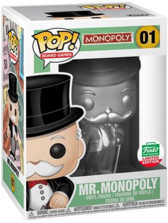 Figurine Funko Pop Monopoly #01 M. Monopoly - Argent