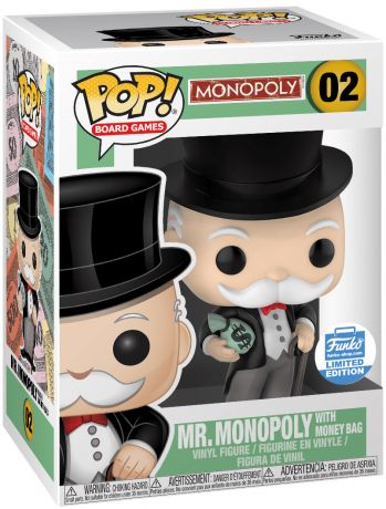 Figurine Funko Pop Monopoly #02 M. Monopoly avec Sac d'Argent