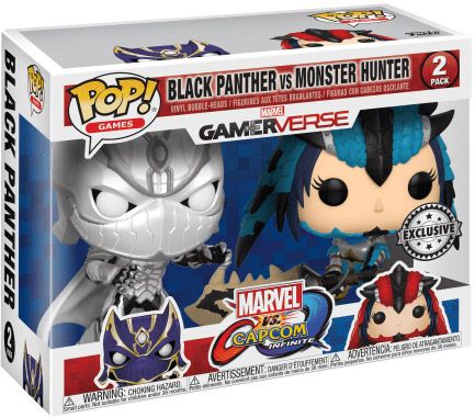 Figurine Funko Pop Marvel Gamerverse BlackPanther vs MonsterHunter - 2 pack