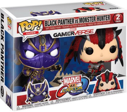 Figurine Funko Pop Marvel Gamerverse Black Panther vs Monster Hunter - 2 pack