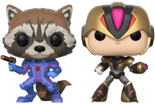 Figurine Funko Pop Marvel Gamerverse Rocket vs Megaman - 2 pack