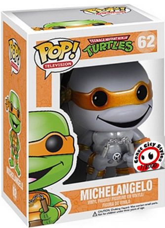 Figurine Funko Pop Tortues Ninja #62 Michelangelo - Métallique