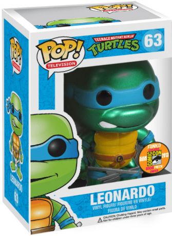 Figurine Funko Pop Tortues Ninja #63 Leonardo - Métallique