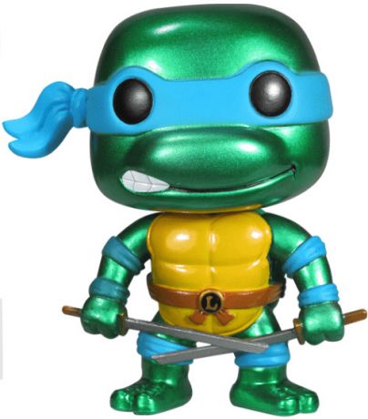 Figurine Funko Pop Tortues Ninja #63 Leonardo - Métallique
