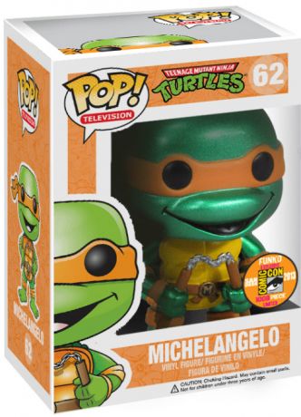 Figurine Funko Pop Tortues Ninja #62 Michelangelo - Métallique
