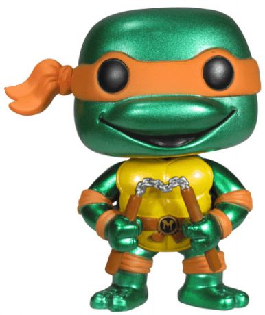 Figurine Funko Pop Tortues Ninja #62 Michelangelo - Métallique