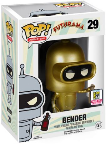 Figurine Funko Pop Futurama #29 Bender - Or