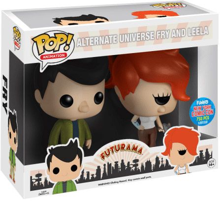 Figurine Funko Pop Futurama Univers Alternatif Fry et Leela - 2 pack
