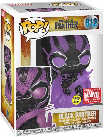 Figurine Funko Pop Black Panther [Marvel] #612 Black Panther - Brillant dans le noir