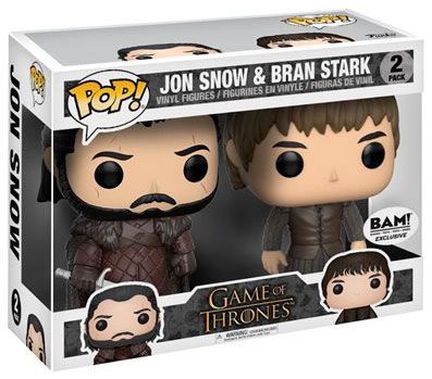 Figurine Funko Pop Game of Thrones Jon Snow & Bran Stark - 2 Pack
